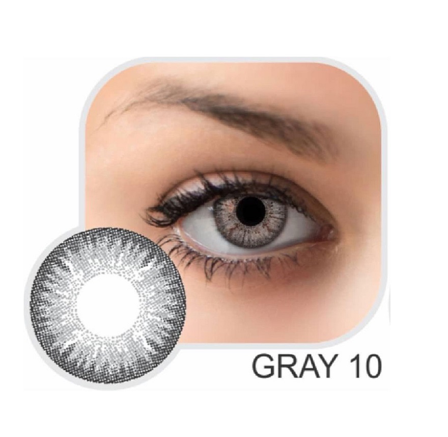 لنز طوسی خاکستری دور مشکی گلامور Gray 10